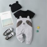 Surpyjama panda avec col rond à boutons couverte pour bébé_3