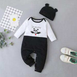 Surpyjama panda avec col rond à boutons couverte pour bébé Panda 12-18 mois