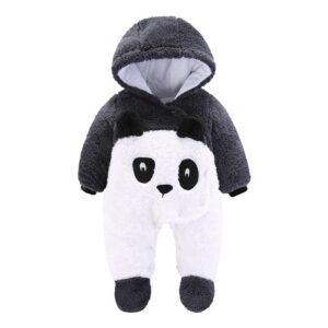 Surpyjama panda sous forme de combinaisons à capuche pour enfants_1