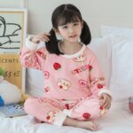 Surpyjama polaire chaud pour enfant en polyester_5