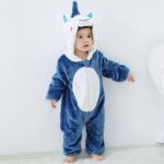 Surpyjama renard pour bébé chaud a doublé polaire Blue unicorn 24M