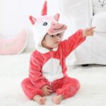 Surpyjama renard pour bébé chaud a doublé polaire Rose unicorn 24M