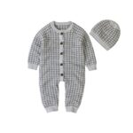 Surpyjama tricoté à capuche avec oreilles de lapin pour bébé_13