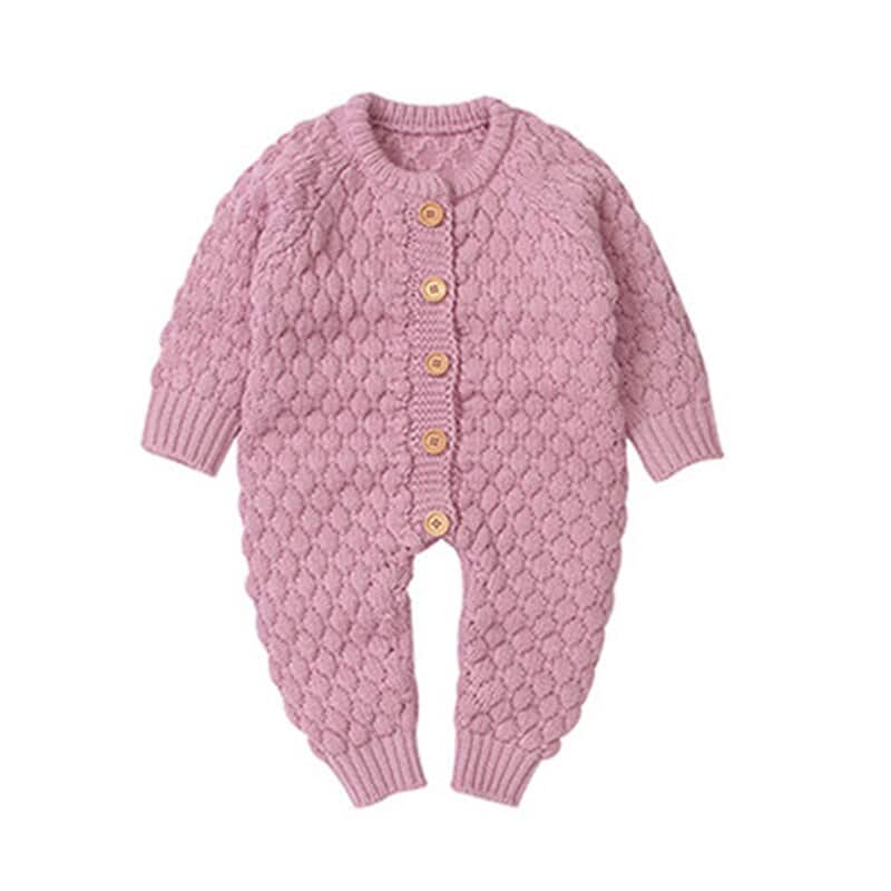 Surpyjama tricoté à capuche avec oreilles de lapin pour bébé_2