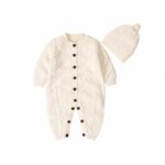 Surpyjama tricoté à capuche avec oreilles de lapin pour bébé_23