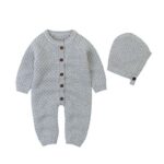 Surpyjama tricoté à capuche avec oreilles de lapin pour bébé_9
