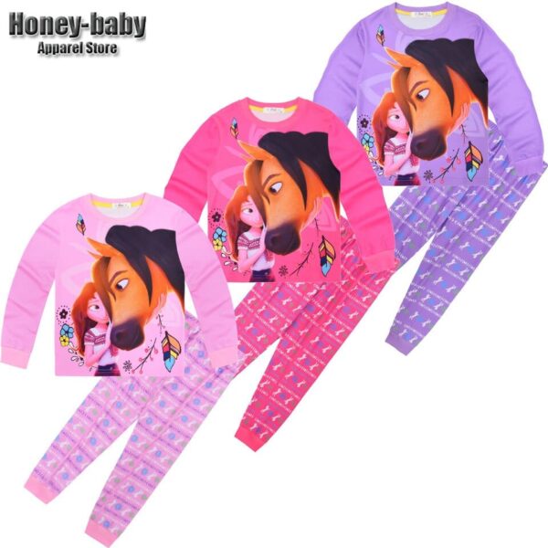 Surpyjamas pour filles de l'anime Sprite le cheval en coton_1